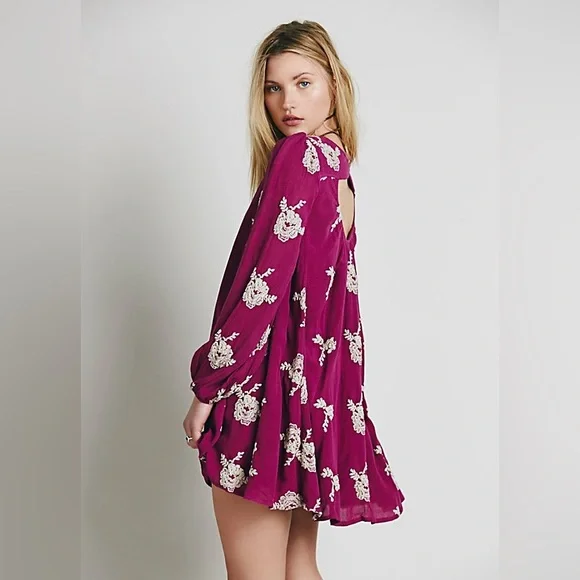 Free People embroidered Austin minidress